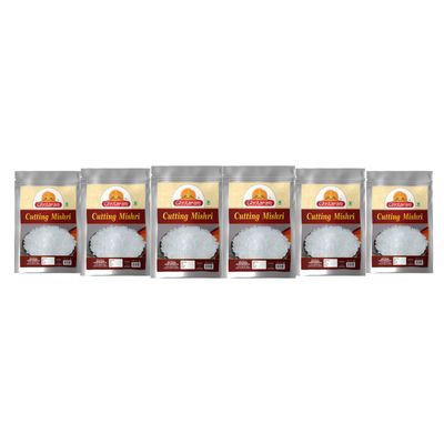 Ghotaram Cutting Misri Vegan Delight Mishri | Cutting Mishri | Sweet Sugar Crystal | Diamond Prasad Mishri | Sugar Diamond Fresh (Mishri Dana) Sugar Crystals Small-1440g(pac 6x 240g)