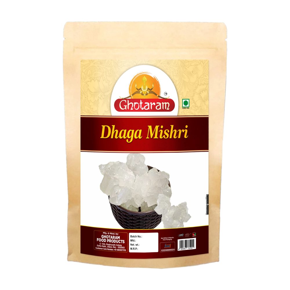 Ghotaram Marwari Khadi Sakkar Kuja Mishri Sira | Dora Mishri | Patika Bellam | Rock Sugar | Dhaga mishri crystal | Thread Mishri Crystal | Mishri Dhage Wali-5980g
