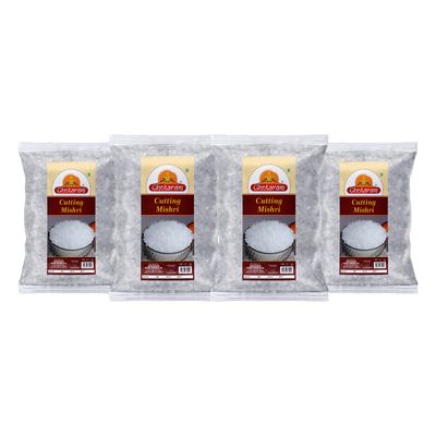 Ghotaram Organic Mishri Crystals | Dana Mishri | Diamond Cut Mishri | Marwari Cutting Mishri | Sweet Sugar Crystal | Diamond Rock Sugar Candy Fresh And Natural-3920g(pac 4x 980g)