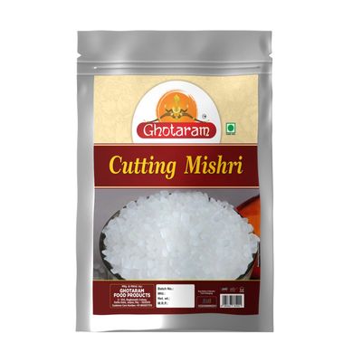 Ghotaram Mishri Dana Diamond Cutting Prasad Sugar Candy Crystals | Hotel Dhabba Classic Mouth freshner Mishri Cutt Natural And Fresh | Super Fine Plain Mishri Dana Rich In Beneficial Nutrients-240g
