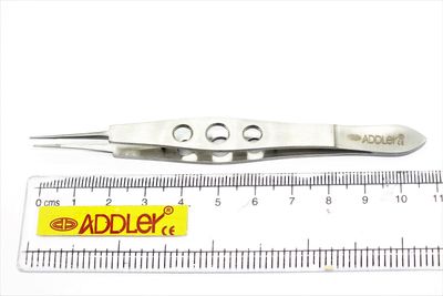 ADDLER DENTAL POINTED TWEEZER STAINLESS STEEL. LIFE TIME ANTI RUSTING WARRANTY.