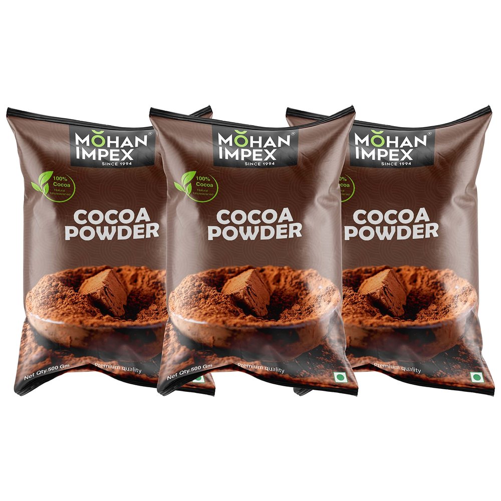 Mohan Impex Cocoa Powder 500gm (3 x 500 gm)