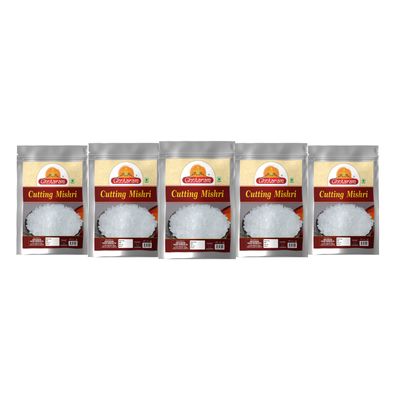 Ghotaram Authentic Gulabi Nagri Cutting Mishri | Sweet Sugar Crystal | Diamond Prasad Mishri | Crystals Fresh Natural Sugar Candy | Mishri Dana Rich in Vitamins Minerals-2400g(pac 5x 480g)