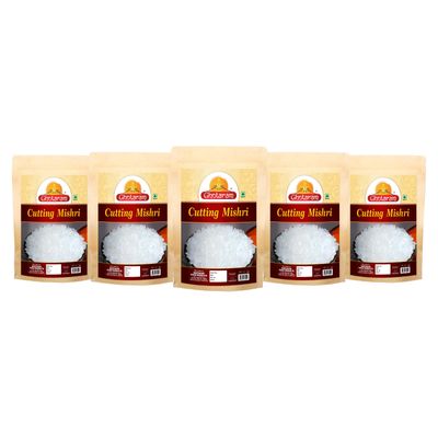 Ghotaram Marwari Diamond Sakkar Kuja Cutting Mishri | Super Fine Plain Mishri Cutting | Patika Bellam | Rock Sugar Cutting | Cutting Mishri Dana | Parsad Prasad Wali Mishri-2400g(pac 5x 480g)