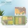 Cazuela Medicine Pills Mini Vitamin Tablet Case Organizer Travel 8 Compartments Weekly Medicine Organizer Storage Box (Multi Colors) (1) view 3