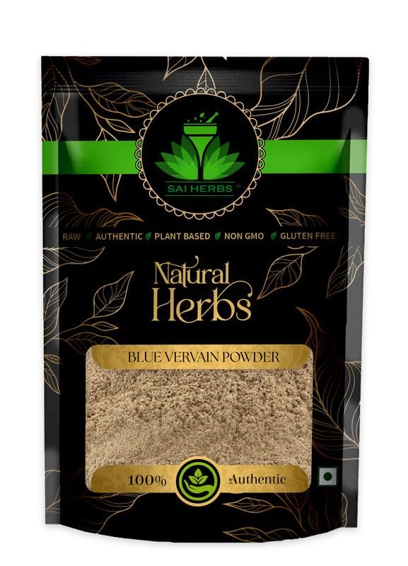 SAI HERBS Blue Vervain Extract Powder - Verbena Officinalis Extract Powder - Depression - Pure & Natural (250 Grams)