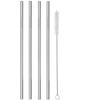 Reusable Stainless Steel Straw with Cleaning Brush for Kids & Adults for Drinking Juice & Drinks Straw Pipe Set of 10 (8- Long Straw, 2-Cleaning Brush) view 4