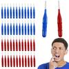 Interdental Brushes Between Teeth,50 Pcs Cleaner Interdental Teeth Cleaning Brush - 2.5MM Elastic, Small And Soft Tips For Braces, Prevent Tooth Decay And Bad view 1