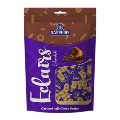 Sapphire Eclairs - Creamy Chocolate Toffee, Caramel with Choco Centre, 800g