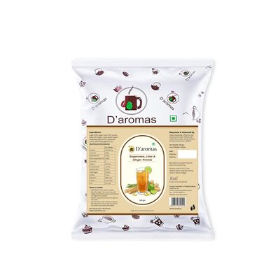 D'aromas Sugarcane Lime Juice with Ginger Instant Mix Powder - 500g|Spray Dried Sugarcane Juice Powder Drink