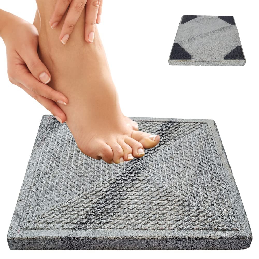 Portable Stone Bathroom Foot Scraper Cleaner Stone Indoor and Outdoor, Cloth Washing Stone 12 X 12 Inches