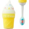 DCELLA Infant Children Manual Toothbrush Ice Cream Design Food Grade Silicone Kids Brushing (Yellow) view 2