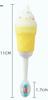 DCELLA Infant Children Manual Toothbrush Ice Cream Design Food Grade Silicone Kids Brushing (Yellow) view 3