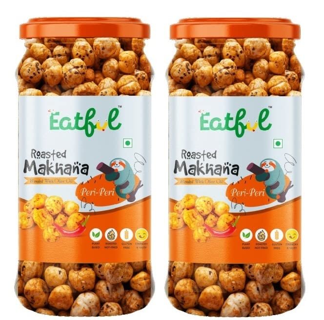 EATFUL Peri Peri Roasted Flavour Makhana Jar Combo Pack (2 x 80 Gm)