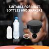 2 Pack Protein Powder Container to Go- 50ml Protein Powder Holder,Mini Funnel with Keychain and Keyring for Gym, Workouts, Fitness and Traveling (Black, 50ml) view 3
