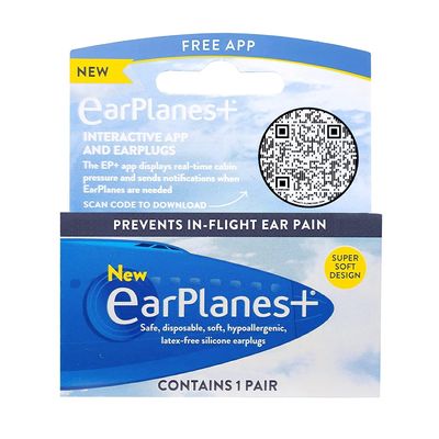 EarPlanes+, Earplugs Airplane Travel Ear Protection, Prevent in flight ear discomfort, EarPlanes+ the original pressure preventing earplugs for Adults (Adult 2 Pair)