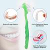 4 Pieces Denture Brush, Small Toothbrush for Dentures, Multi-Layered Bristles Ergonomic Rubber Handle for False Teeth Cleaning view 3