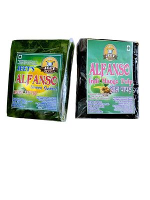 JEET BY KSHS Alphanso Combo Fresh Aam Papad (Greenkhatta & Imli Khatta) Total Weight 400Grams
