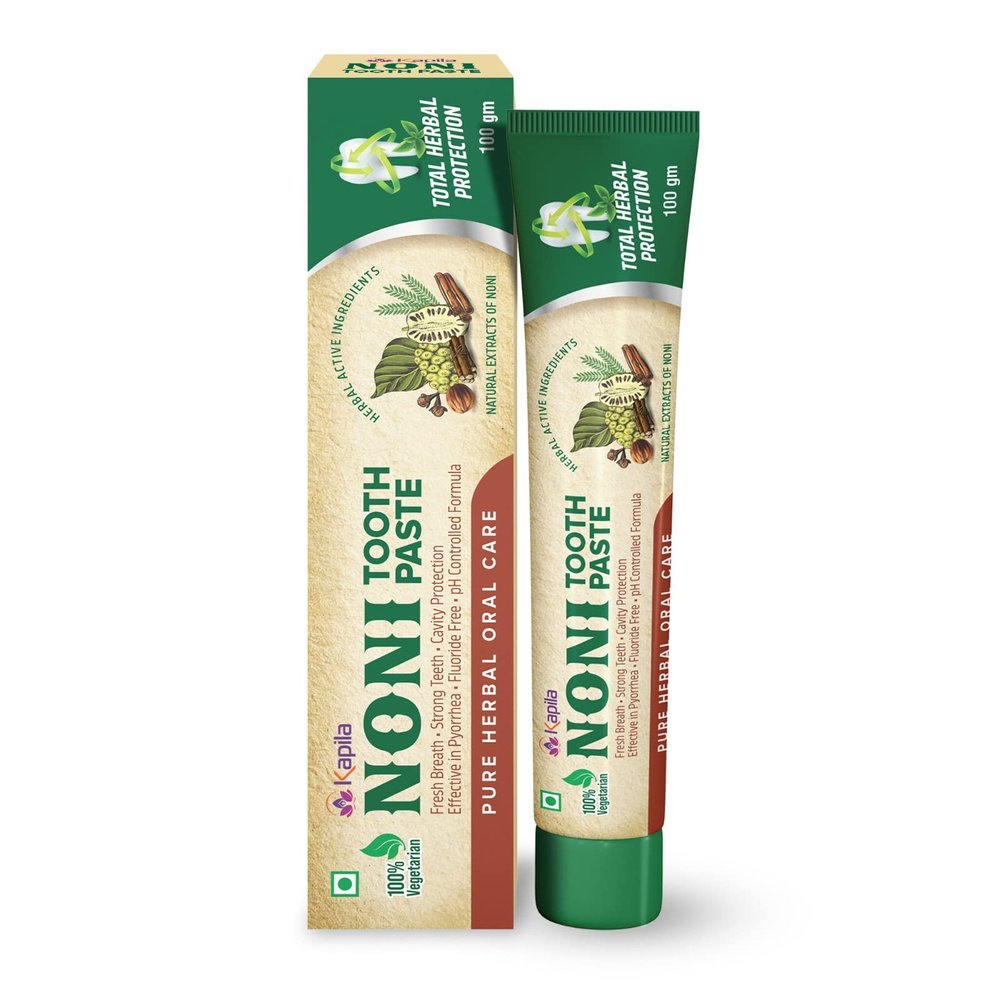 Kapila Noni Family Toothpaste 100 gm | Noni Mixed with Babul | Complete Dental Care for Adults Children Teeths