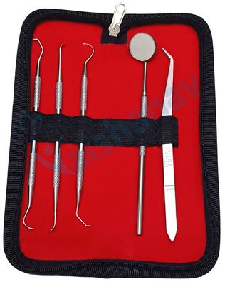 Vaishanav Dental PMT Set With Pouch (Set of 5 Pcs) - Professional Dental Tools Kit for Precision Oral Care and Hygiene