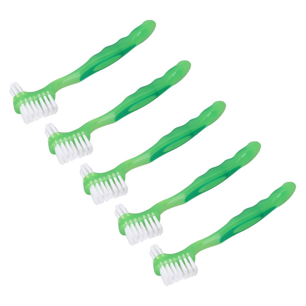 Denture Toothbrush, Safe Denture Cleaning Brush (Green)