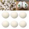 Wool Drying Balls, Reduce Static Electricity 6 Pcs Dehumidify Wool Ball for Clothes Washing (5cm) view 2