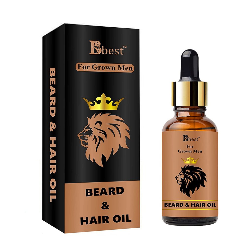 BBest Beard Oil for Men 30 ml | Beard growth and Hair Oil | Enriched with Coconut Oil and Peppermint Oil | for faster beard growth and thicker beard