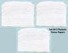 KSI Disposal Biodegradable Eco Friendly Tissue Paper Napkins 1 Ply For Multipurpose Plain - Pack of 3 (100 Pulls Per Packet, 300 Sheets) view 3