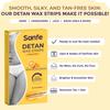 Sanfe Detan Wax Strips Pack of 20 | For Legs, Arms, Bikini Line | Easy Cold Gel Formula, Orange Peel Extract, Glycerine, Vitamin C | For Waxing & Detanning | No Heating Required | Experience Long-Lasting Results | Salon Like Results | For Indian Skin view 4