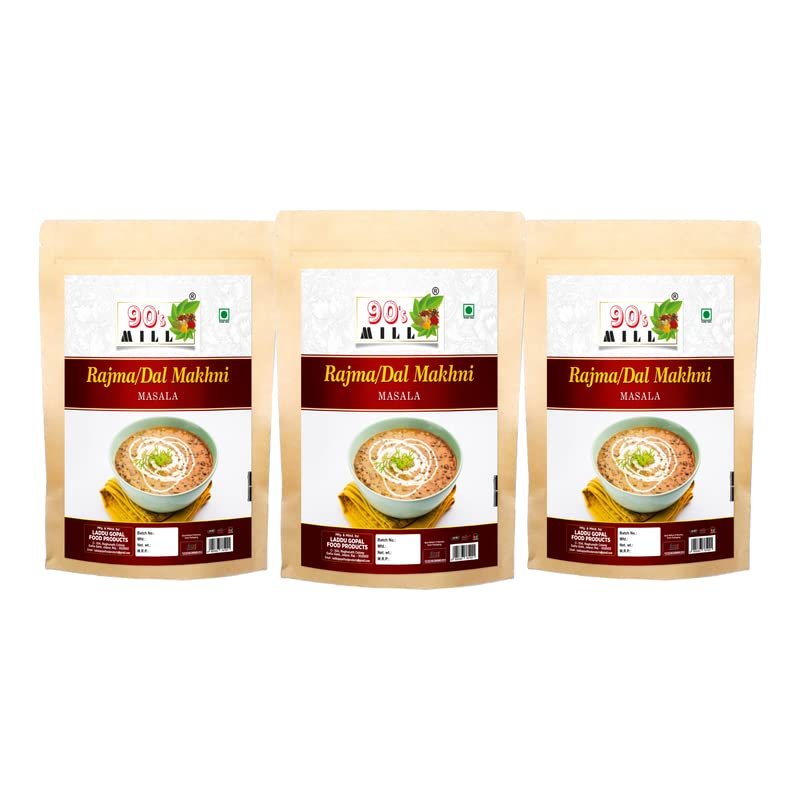 90's MILL Amritsari Dal Makhani Rajma Masala||Dhabe Wala Rajma Dal Makhani Ka Masala||Punjabi Cuisine Creamy Dal Makhani/Rajma Masala Natural And Fresh Authentic Spice Blend-980Gx3Pk