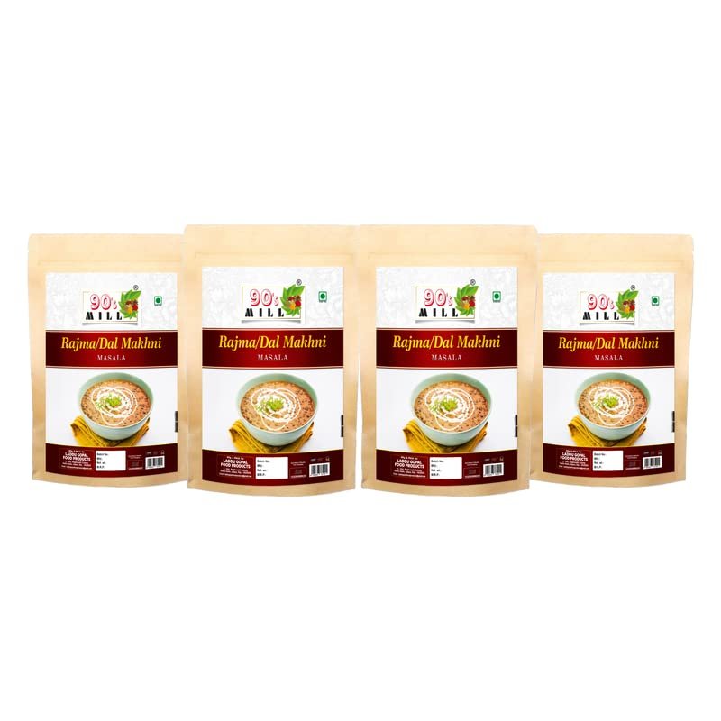 90's MILL Amritsari Dal Makhani Rajma Masala||Dhabe Wala Rajma Dal Makhani Ka Masala||Punjabi Cuisine Creamy Dal Makhani/Rajma Masala Natural And Fresh Authentic Spice Blend-190Gx4Pk