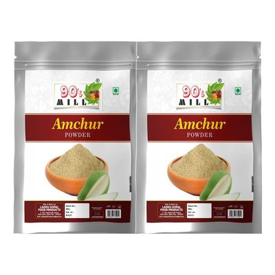 90's MILL Dry Green Mango Powder|Khatai or Khata powder/Kachi Keri Powder/Aam Churn|Amchur Powder/Dry Mango Powder/Amchoor Powder/Aamchur Powder/Maanga Thool/Maanga Podi-980Gx2Pk