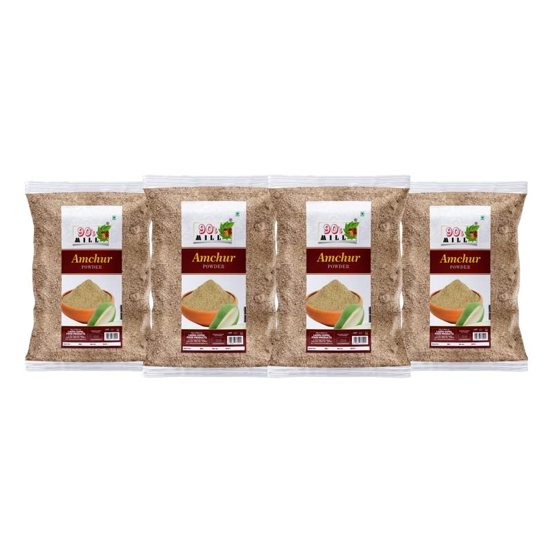 90's MILL Alphonso Dry Mango Powder||Amchur Powder/Dry Mangoes Powder/Amchoor Powder|Aamchur Powder/Maanga Thool/Maanga Podi Rich In Antioxidants,Vitamins A, C, D, B6-190Gx4Pk