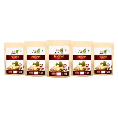 90's MILL Rajasthani Traditional Pani Puri Masala/Marwari Gol-Gappa Masala/Jal-Puri Masala Natural And Fresh/Jaipur Street Food Golgappe Pani Puri Masala/Tasty Spicy Tangy Masala-80Gx5Pk