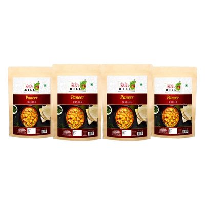 90's MILL Classic Kadai Shahi Paneer Masala/Punjabi Style Shahi Kadai Paneer Masala/The Secret to Mouthwatering Shahi Kadai Paneer|Authentic Paneer Masala Natural And Fresh-190Gx4Pk