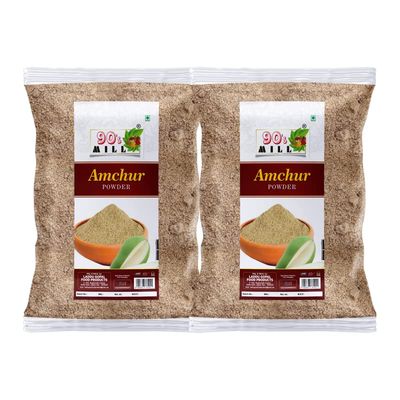90's MILL Alphonso Dry Mango Powder||Amchur Powder/Dry Mangoes Powder/Amchoor Powder|Aamchur Powder/Maanga Thool/Maanga Podi Rich In Antioxidants,Vitamins A, C, D, B6-80Gx2Pk