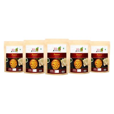 90's MILL Classic Kadai Shahi Paneer Masala/Punjabi Style Shahi Kadai Paneer Masala/The Secret to Mouthwatering Shahi Kadai Paneer|Authentic Paneer Masala Natural And Fresh-150Gx5Pk