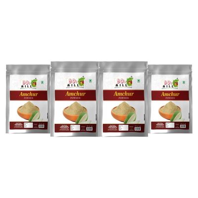 90's MILL Dry Green Mango Powder|Khatai or Khata powder/Kachi Keri Powder/Aam Churn|Amchur Powder/Dry Mango Powder/Amchoor Powder/Aamchur Powder/Maanga Thool/Maanga Podi-240Gx4Pk