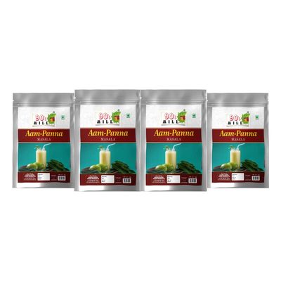 90's MILL Marwadi Green Mango/Kairi Panha/Aam Panna Masala Natural Fresh/Aam Panna Masala/Aam Jhora Masala/Rajasthani Summer Drink|Unripe (Green) Mango Drink Sherbet Masala-190Gx4Pk
