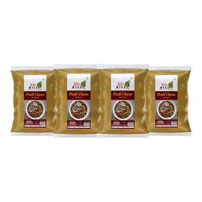 90's MILL Amritsari Pindi Chana Masala/Pindi Chole Masala | Chole/Chana/Chickpeas Sabji Masala | Rawalpindi Chana Chola Masala Natural And Fresh Authentic Spice Blend Spicy And Tangy-240Gx4Pk