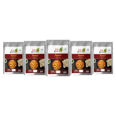 90's MILL Authentic Dum Paneer Kali Mirch Masala/Mughlai Shahi Kali Mirch Dum Paneer Masala Natural And Fresh/Restaurant-Style Dum Paneer Masala/Creamy and Spicy Paneer Masala-80Gx5Pk