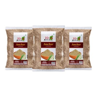 90's MILL Alphonso Dry Mango Powder||Amchur Powder/Dry Mangoes Powder/Amchoor Powder|Aamchur Powder/Maanga Thool/Maanga Podi Rich In Antioxidants,Vitamins A, C, D, B6-190Gx3Pk