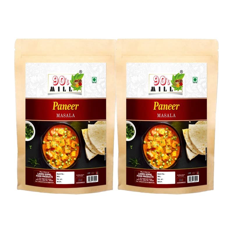 90's MILL Classic Kadai Shahi Paneer Masala/Punjabi Style Shahi Kadai Paneer Masala/The Secret to Mouthwatering Shahi Kadai Paneer|Authentic Paneer Masala Natural And Fresh-190Gx2Pk