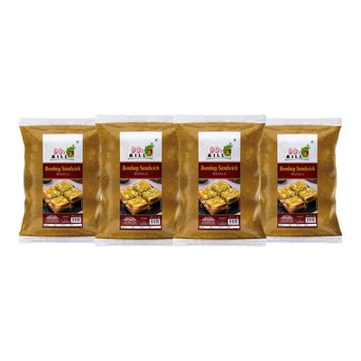 90's MILL Bombay Sandwich Masala/Handcrafted Sandwich Masala/Spice Up Your Sandwich with Delicious Masala|Delicious Crunchy street food snack Masala|Natural And Fresh-190Gx4Pk