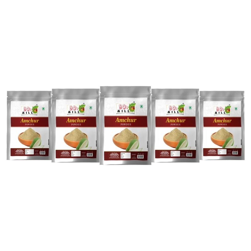 90's MILL Dry Green Mango Powder|Khatai or Khata powder/Kachi Keri Powder/Aam Churn|Amchur Powder/Dry Mango Powder/Amchoor Powder/Aamchur Powder/Maanga Thool/Maanga Podi-150Gx5Pk