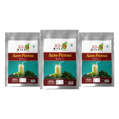90's MILL Marwadi Green Mango/Kairi Panha/Aam Panna Masala Natural Fresh/Aam Panna Masala/Aam Jhora Masala/Rajasthani Summer Drink|Unripe (Green) Mango Drink Sherbet Masala-240Gx3Pk