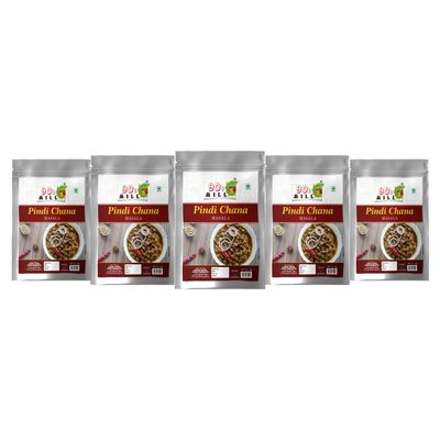 90's MILL Kake THE Dhabe Style Punjabi Khatte Pindi Chole/Pindi Chana Masala|Sukhe Chane/Chole Masala/Kabuli Chane/Chole Chickpeas Masala Natural And Fresh Authentic Spice Blend-190Gx5Pk