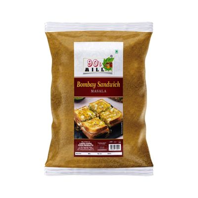 90's MILL Bombay Sandwich Masala/Handcrafted Sandwich Masala/Spice Up Your Sandwich with Delicious Masala|Delicious Crunchy street food snack Masala|Natural And Fresh-150Gx1Pk