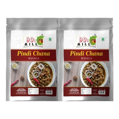 90's MILL Kake THE Dhabe Style Punjabi Khatte Pindi Chole/Pindi Chana Masala|Sukhe Chane/Chole Masala/Kabuli Chane/Chole Chickpeas Masala Natural And Fresh Authentic Spice Blend-980Gx2Pk