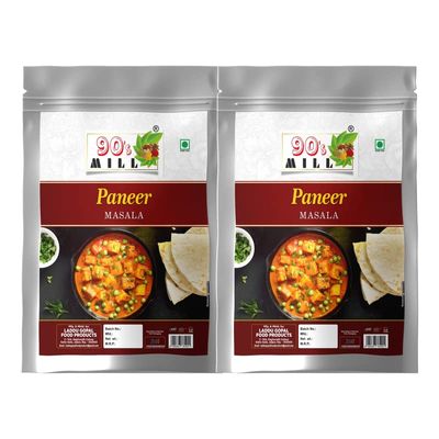 90's MILL Authentic Dum Paneer Kali Mirch Masala/Mughlai Shahi Kali Mirch Dum Paneer Masala Natural And Fresh/Restaurant-Style Dum Paneer Masala/Creamy and Spicy Paneer Masala-240Gx2Pk